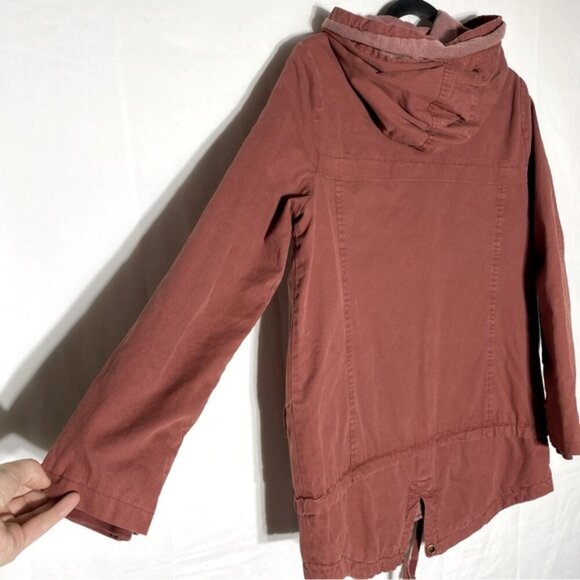 Mavi Rust Red Cotton Anorak Utility Chore Jacket Coat S - Picture 6 of 13